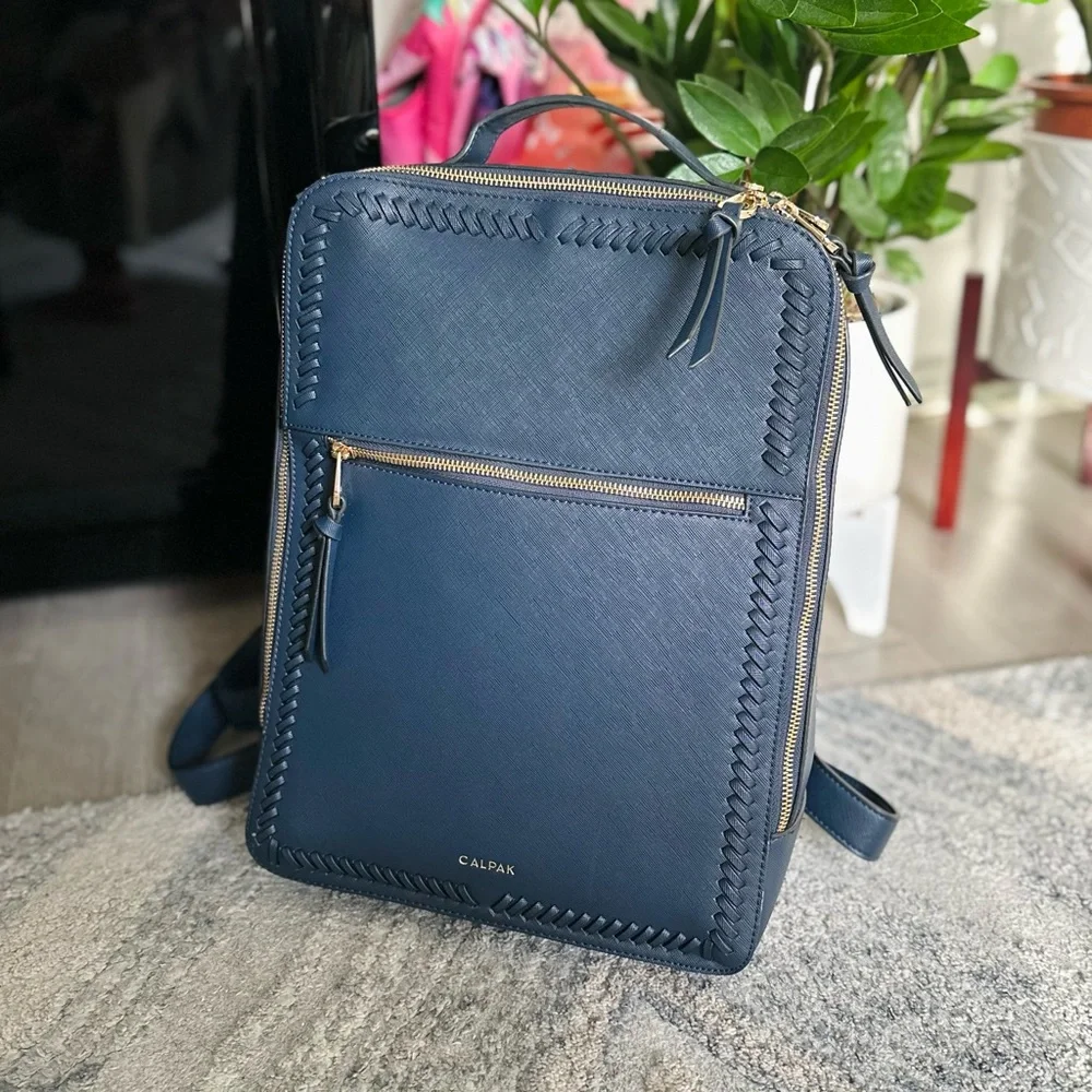 Calpak Kaya 15 inch Laptop Backpack navy - Picture 1 of 5